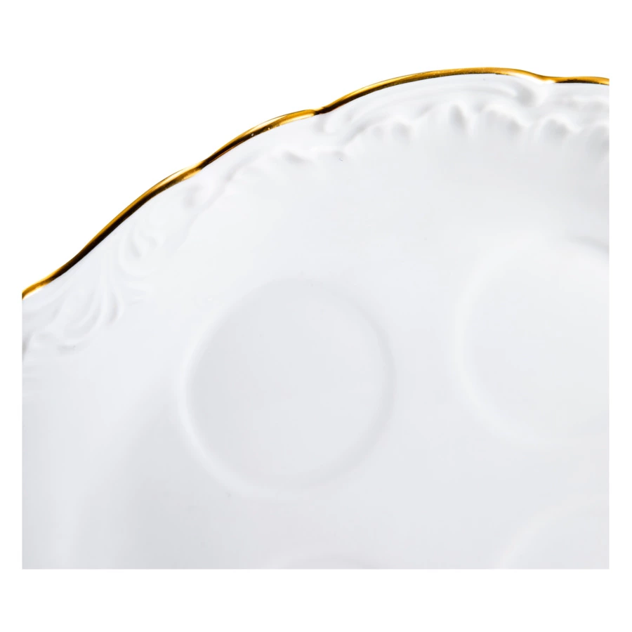 Поднос с ручками для специй Cmielow Rococo 17 см, фарфор твердый