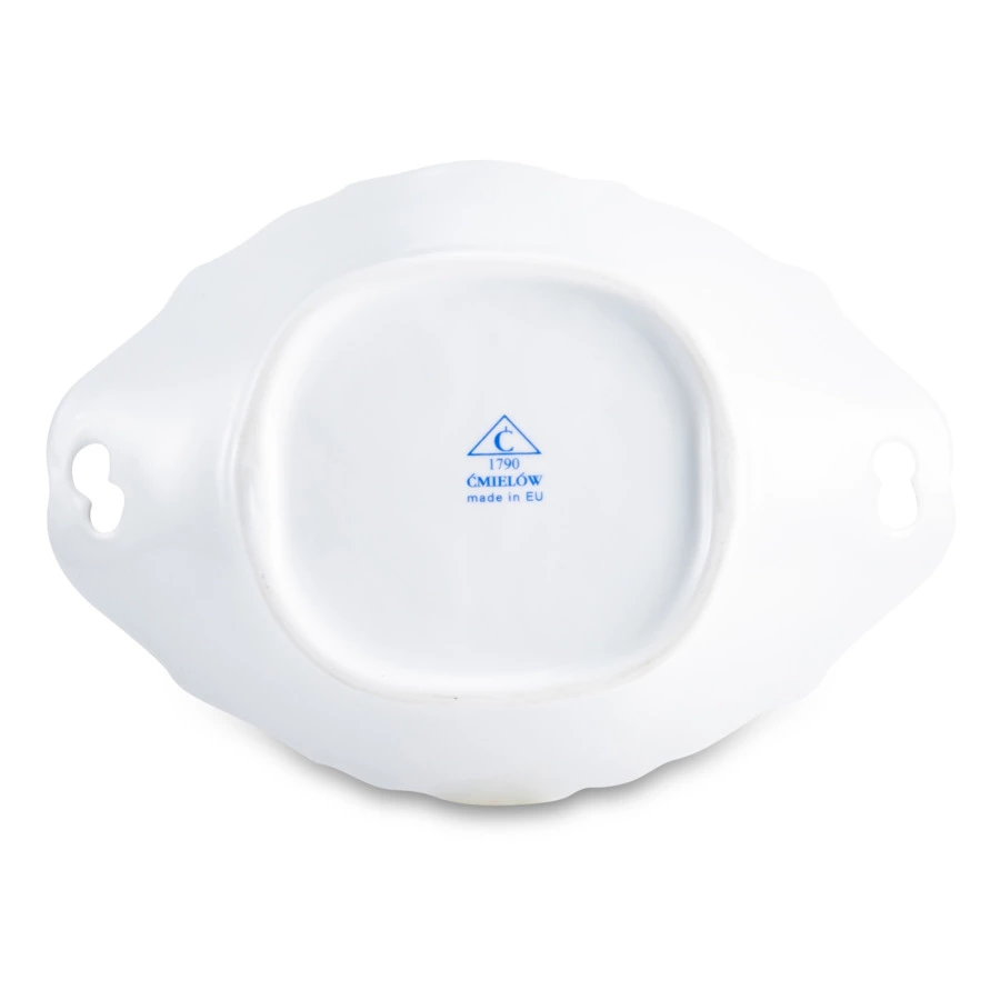 Поднос с ручками для специй Cmielow Rococo 17 см, фарфор твердый