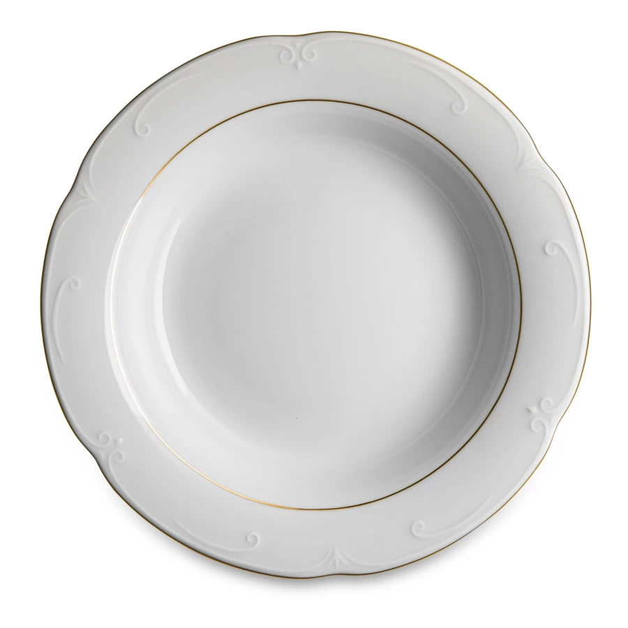 Сервиз столовый Cmielow Kamelia на 6 персон 24 предмета, фарфор твердый, белый