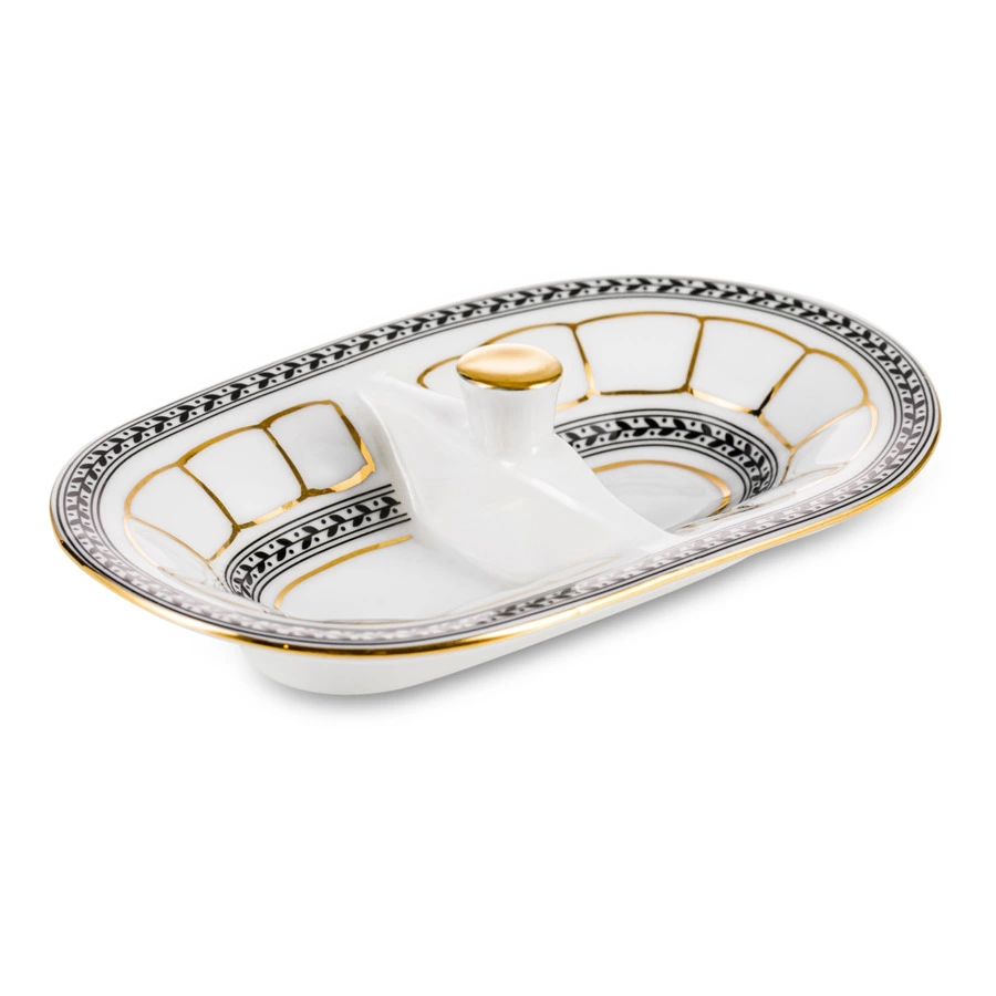 Сервиз столовый Cmielow Berni Дипломат на 6 персон 25 предметов, фарфор твердый, белый