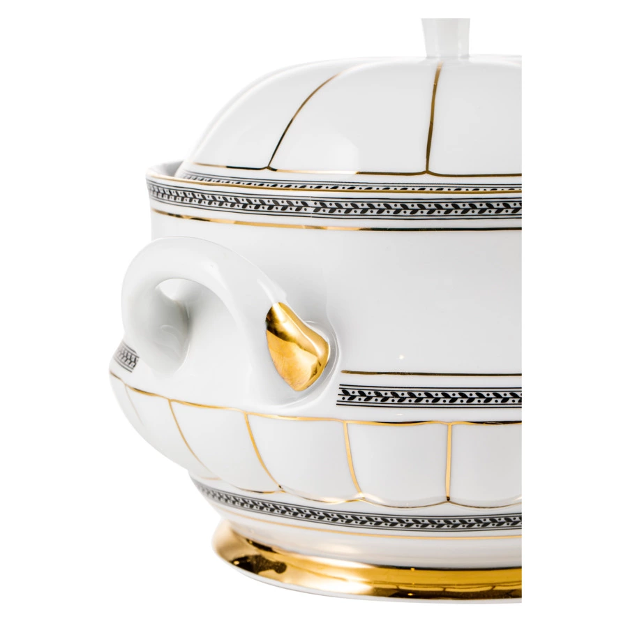 Сервиз столовый Cmielow Berni Дипломат на 6 персон 25 предметов, фарфор твердый, белый