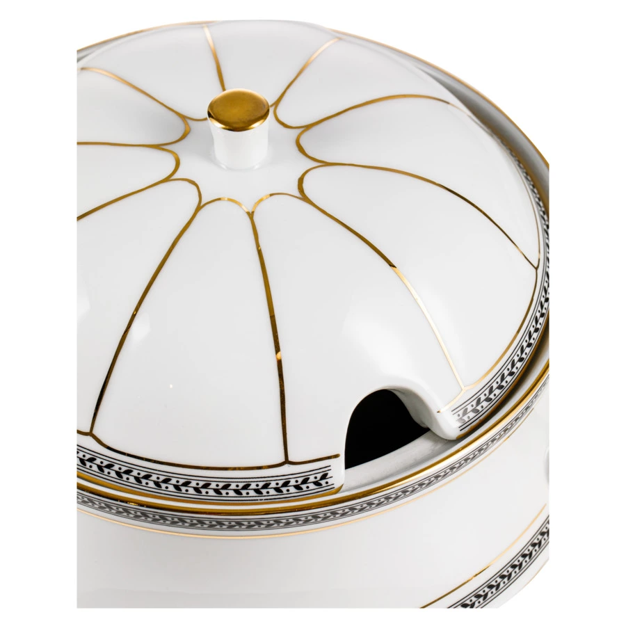 Сервиз столовый Cmielow Berni Дипломат на 6 персон 25 предметов, фарфор твердый, белый