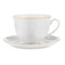 Чашка чайная с блюдцем Cmielow Rococo 330 мл, фарфор твердый, белый с золотом