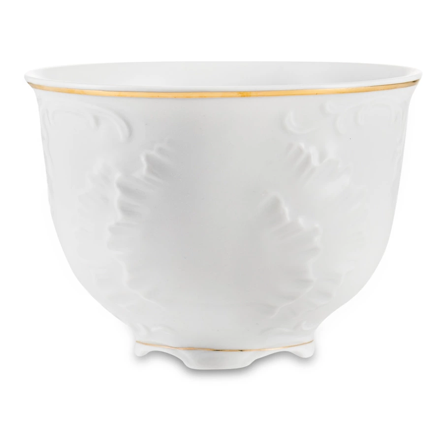 Чашка чайная с блюдцем Cmielow Rococo 330 мл, фарфор твердый, белый с золотом