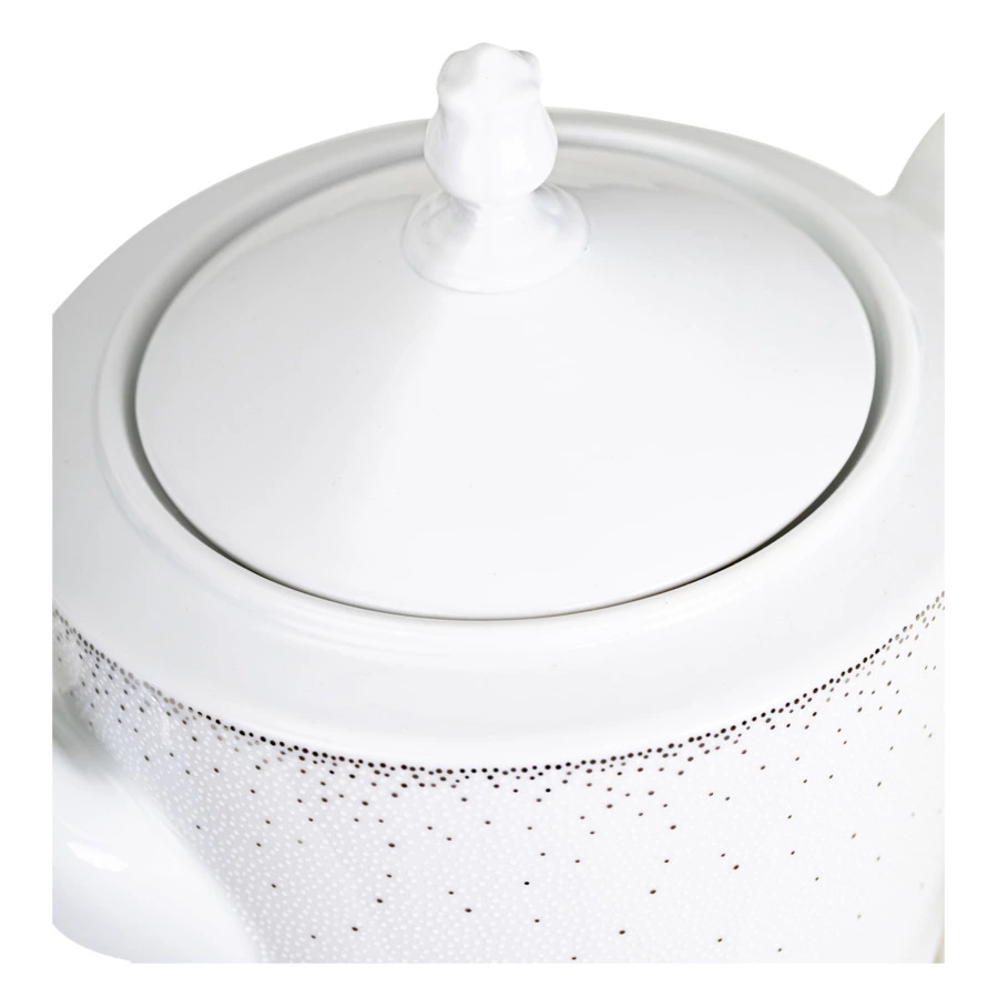 Сервиз чайный Cmielow Jenny Жемчуг на 6 персон 15 предметов, фарфор твердый, белый