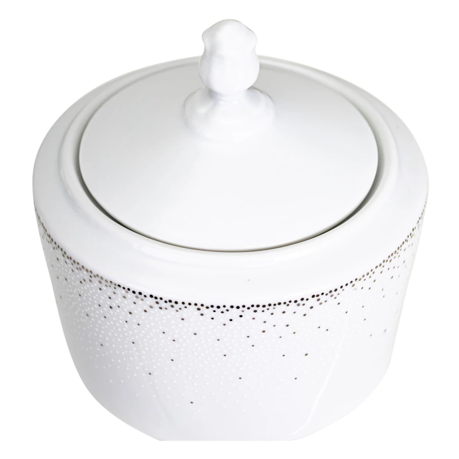 Сервиз чайный Cmielow Jenny Жемчуг на 6 персон 15 предметов, фарфор твердый, белый