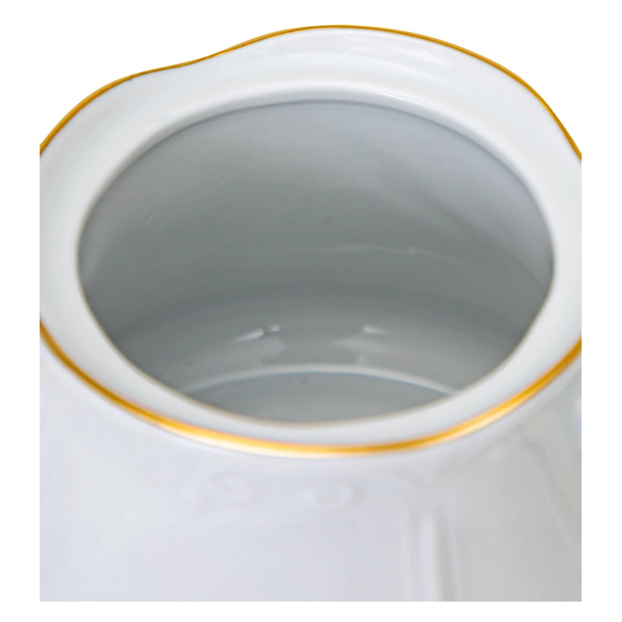 Сервиз чайный Cmielow Kamelia на 6 персон 15 предметов, фарфор твердый, белый с золотом