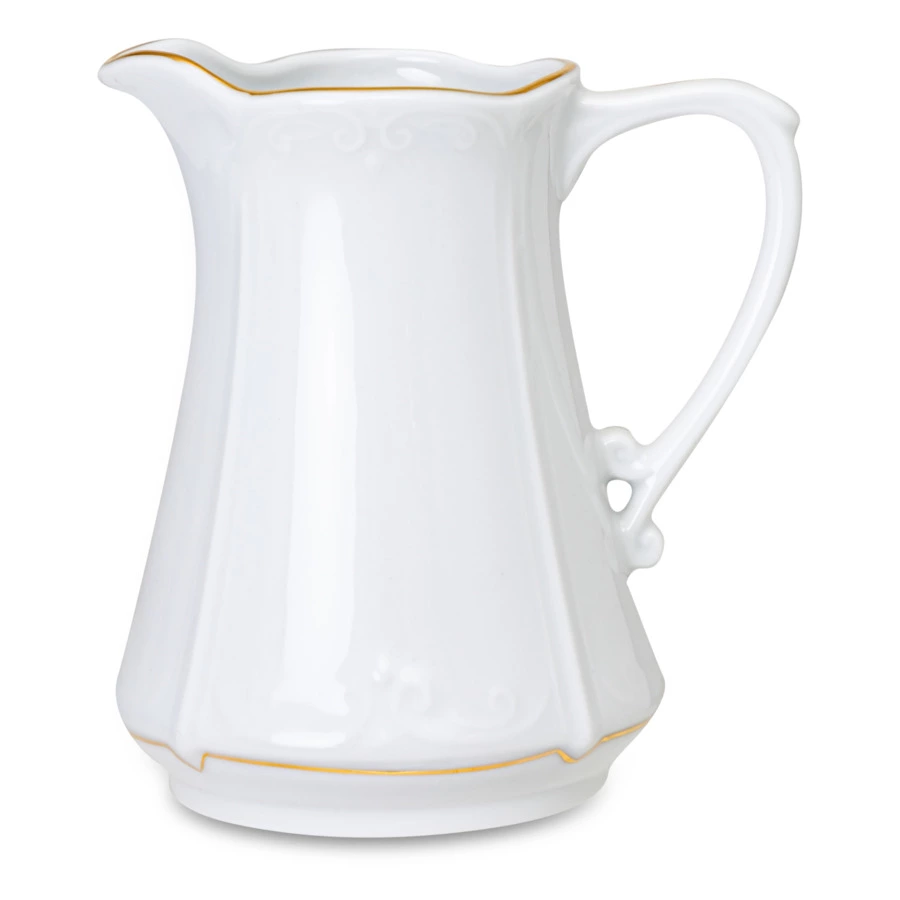 Сервиз чайный Cmielow Kamelia на 6 персон 15 предметов, фарфор твердый, белый с золотом