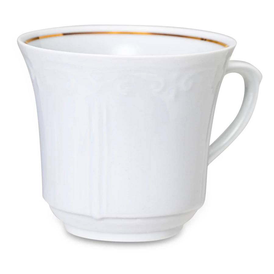 Сервиз чайный Cmielow Kamelia на 6 персон 15 предметов, фарфор твердый, белый с золотом