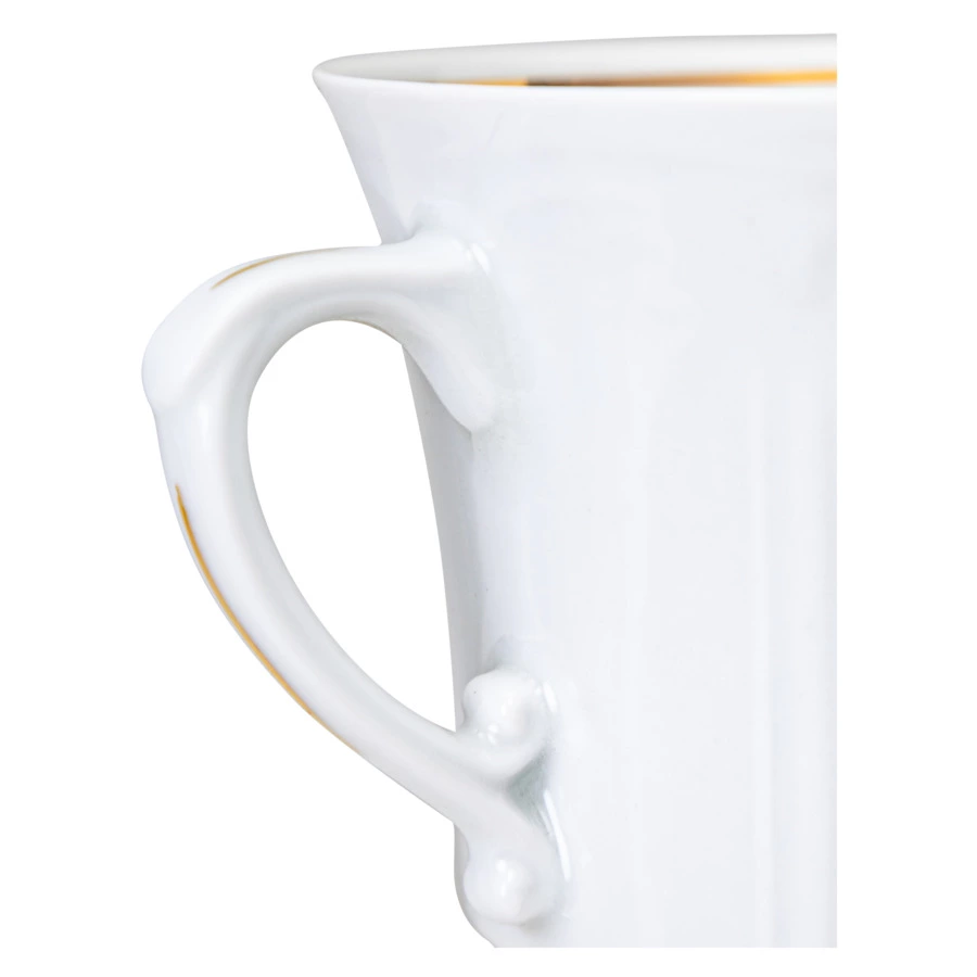 Сервиз чайный Cmielow Kamelia на 6 персон 15 предметов, фарфор твердый, белый с золотом