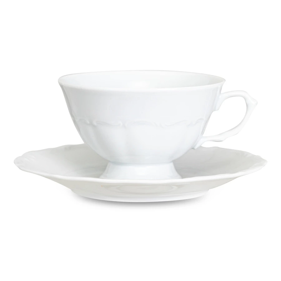 Сервиз чайный Cmielow Maria-teresa на 6 персон 15 предметов, фарфор твердый, белый