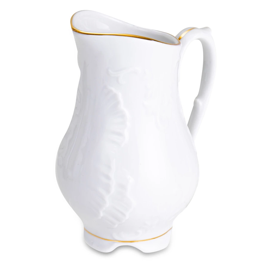 Сервиз чайный Cmielow Rococo на 6 персон 15 предметов, фарфор твердый, белый с золотом