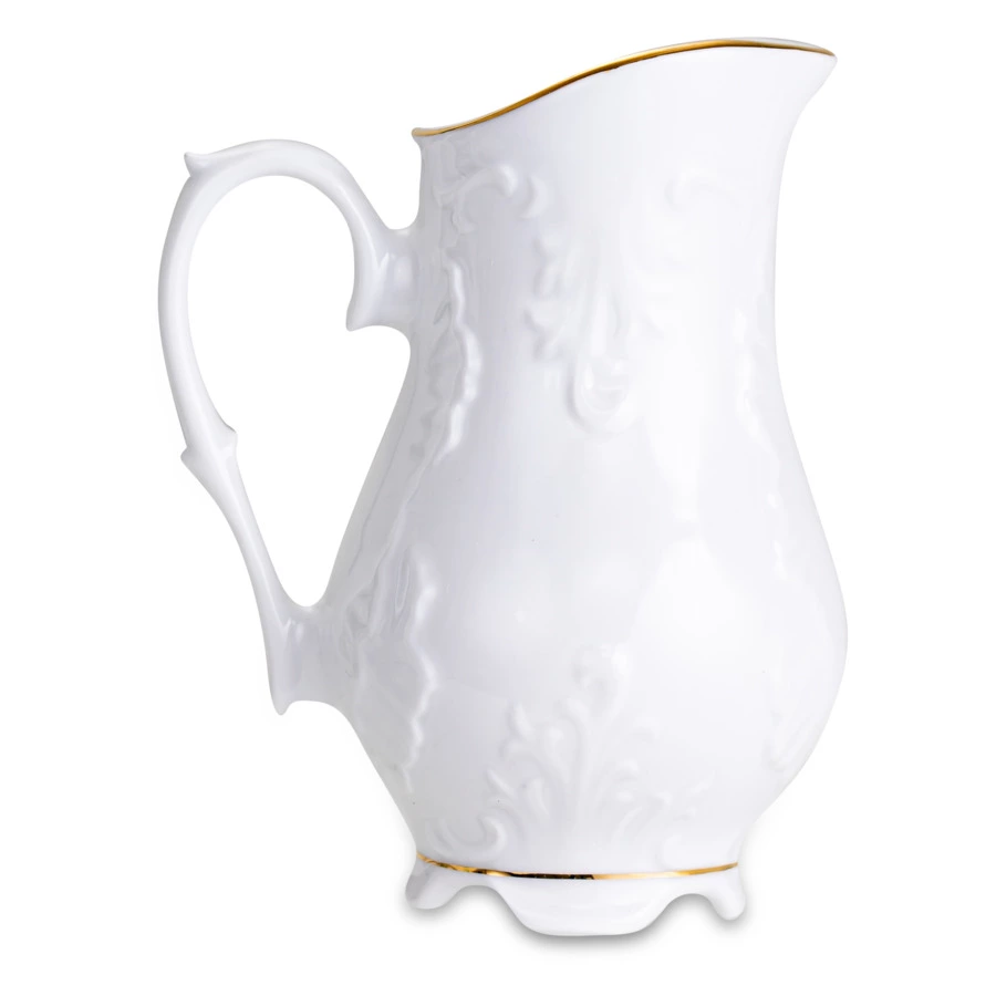 Сервиз чайный Cmielow Rococo на 6 персон 15 предметов, фарфор твердый, белый с золотом