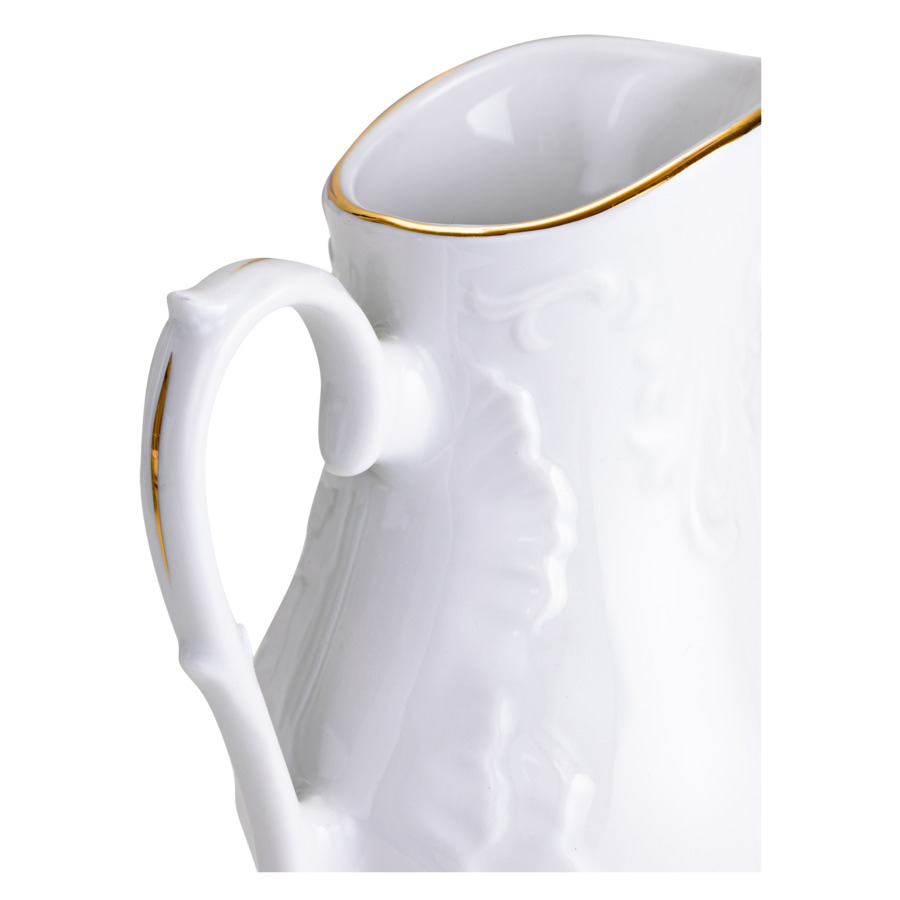 Сервиз чайный Cmielow Rococo на 6 персон 15 предметов, фарфор твердый, белый с золотом