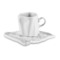 Чашка кофейная с блюдцем Cmielow Bent 60 мл, фарфор твердый, белый, п/к