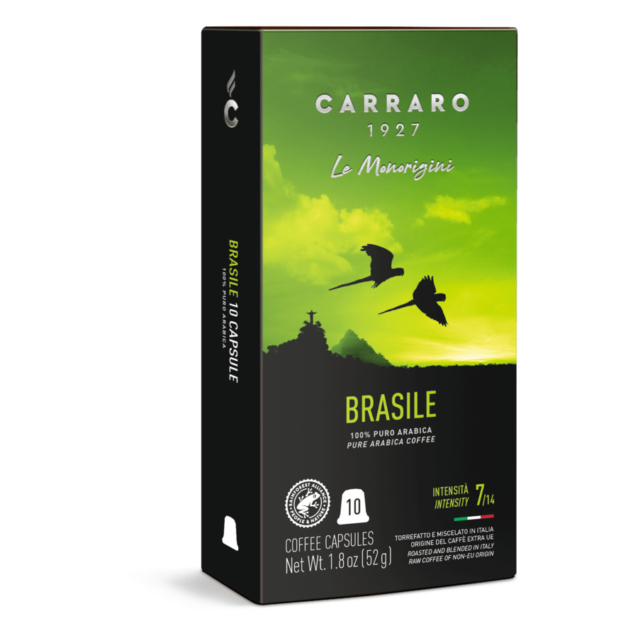 Кофе в капсулах для кофемашин Nespresso Carraro Brasile 52 г, 10 штук в упаковке