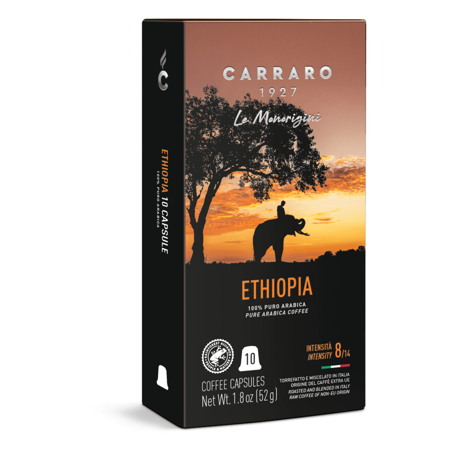 Кофе в капсулах для кофемашин Nespresso Carraro Ethiopia 52 г, 10 штук в упаковке