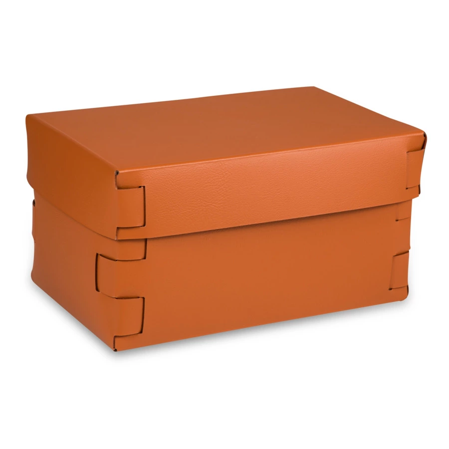 Коробка ADJ Snob  25x15х13,5 см, кожа натуральная, коньяк