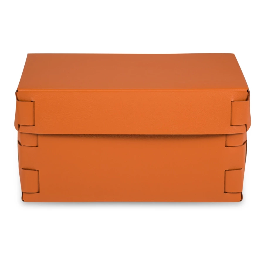 Коробка ADJ Snob  25x15х13,5 см, кожа натуральная, коньяк