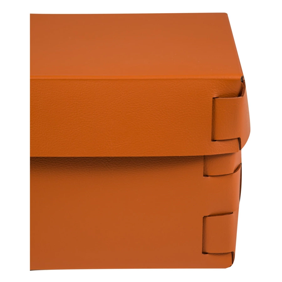 Коробка ADJ Snob  25x15х13,5 см, кожа натуральная, коньяк