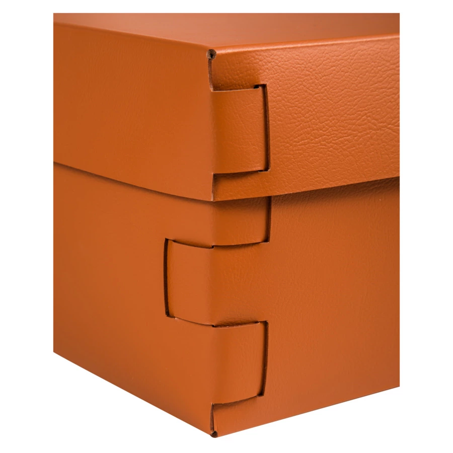 Коробка ADJ Snob  25x15х13,5 см, кожа натуральная, коньяк