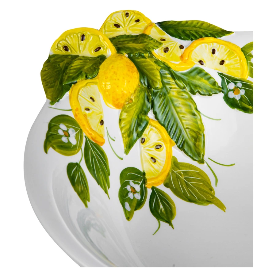 Салатник Edelweiss Лимоны и цветы 31 см, керамика