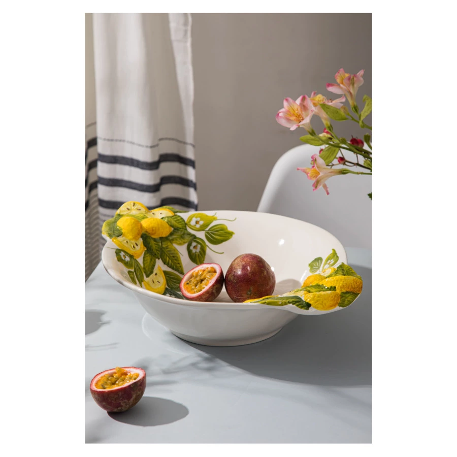 Салатник Edelweiss Лимоны и цветы 31 см, керамика