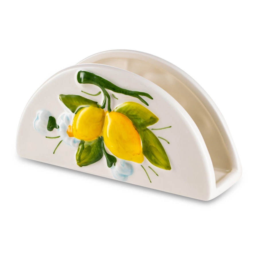 Салфетница Edelweiss Лимоны и цветы 15х5 см, керамика