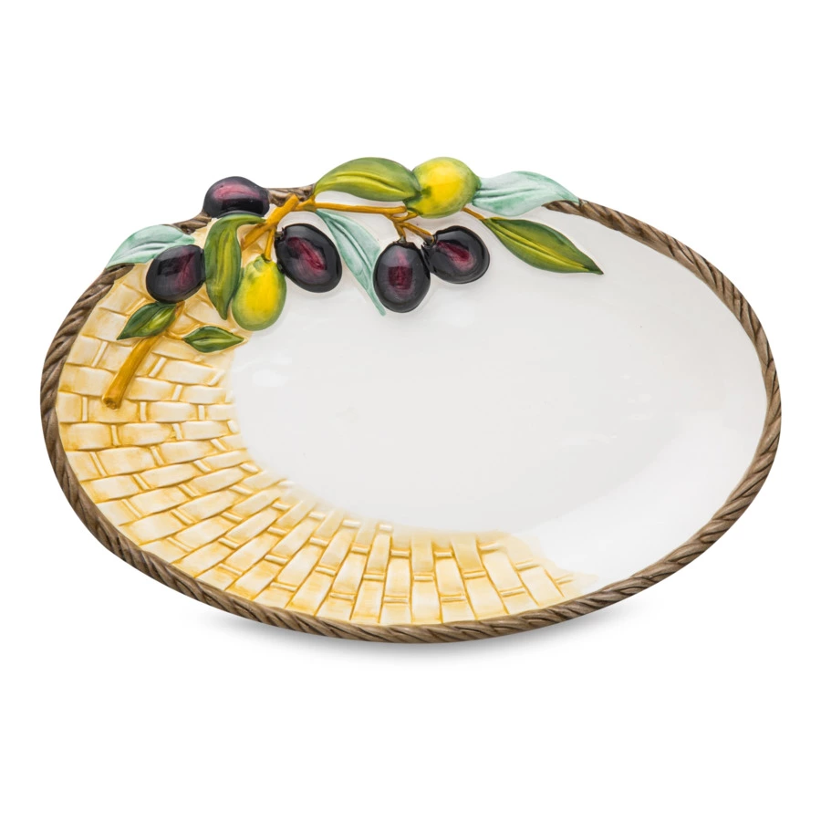 Блюдо овальное Edelweiss Оливки 32х20 см, керамика