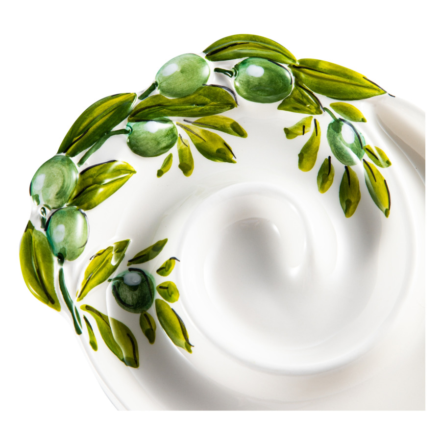 Блюдо для оливок круглое Edelweiss Оливки 17 см, керамика
