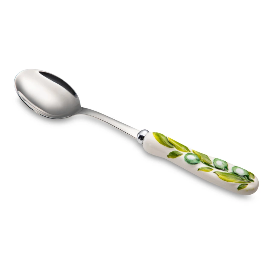 Набор приборов для салата Edelweiss Оливки 25 см, 2 шт, керамика, сталь нержавеющая