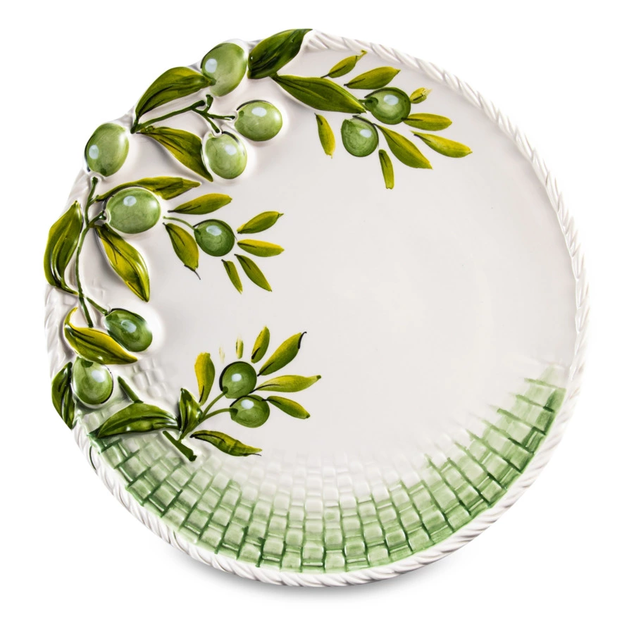Блюдо круглое Edelweiss Оливки 30 см, керамика