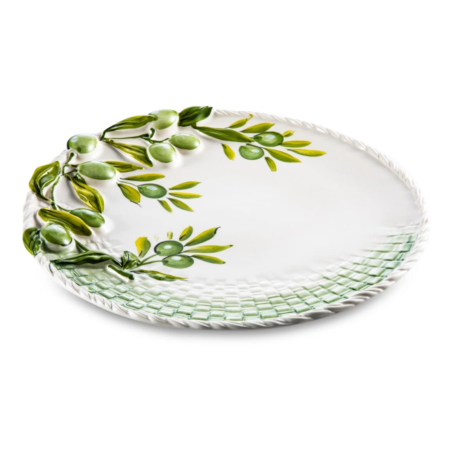 Блюдо круглое Edelweiss Оливки 30 см, керамика