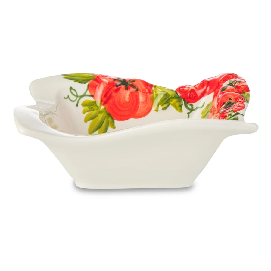 Салатник порционный квадратный Edelweiss Томаты 14 см, керамика