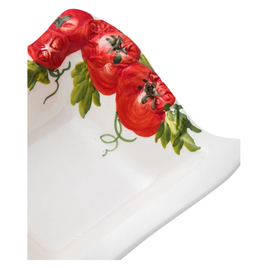 Салатник порционный квадратный Edelweiss Томаты 14 см, керамика