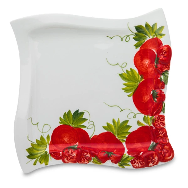 Блюдо квадратное Edelweiss Томаты 20х20 см, керамика