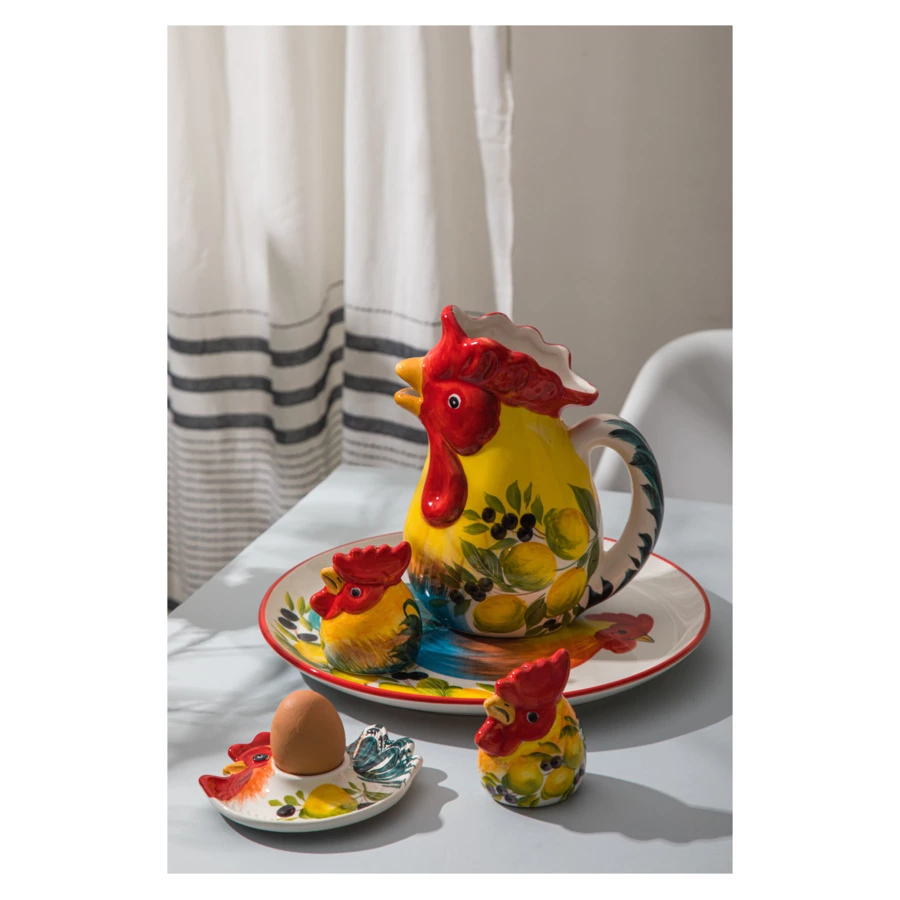 Набор для соли и перца Edelweiss Петухи 9 см, керамика