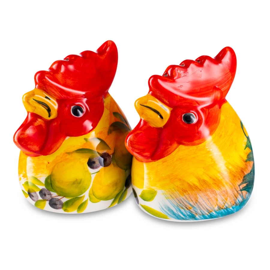Набор для соли и перца Edelweiss Петухи 9 см, керамика