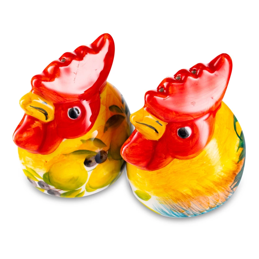 Набор для соли и перца Edelweiss Петухи 9 см, керамика