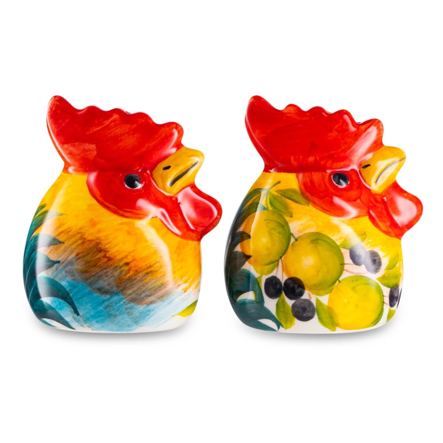 Набор для соли и перца Edelweiss Петухи 9 см, керамика