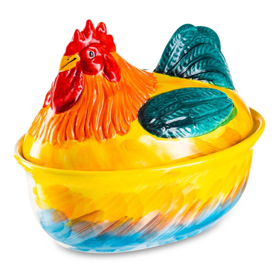 Блюдо для горячего Edelweiss Петухи 17х24 см, h20 см,  керамика