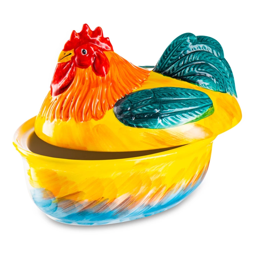 Блюдо для горячего Edelweiss Петухи 17х24 см, h20 см,  керамика