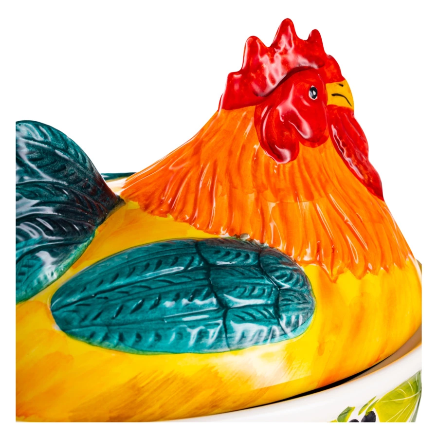 Блюдо для горячего Edelweiss Петухи 17х24 см, h20 см,  керамика