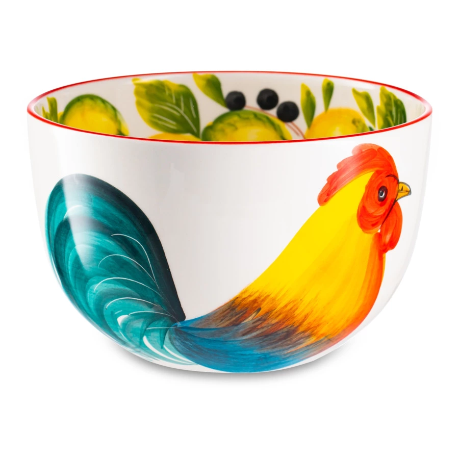 Салатник порционный Edelweiss Петухи 16 см, керамика