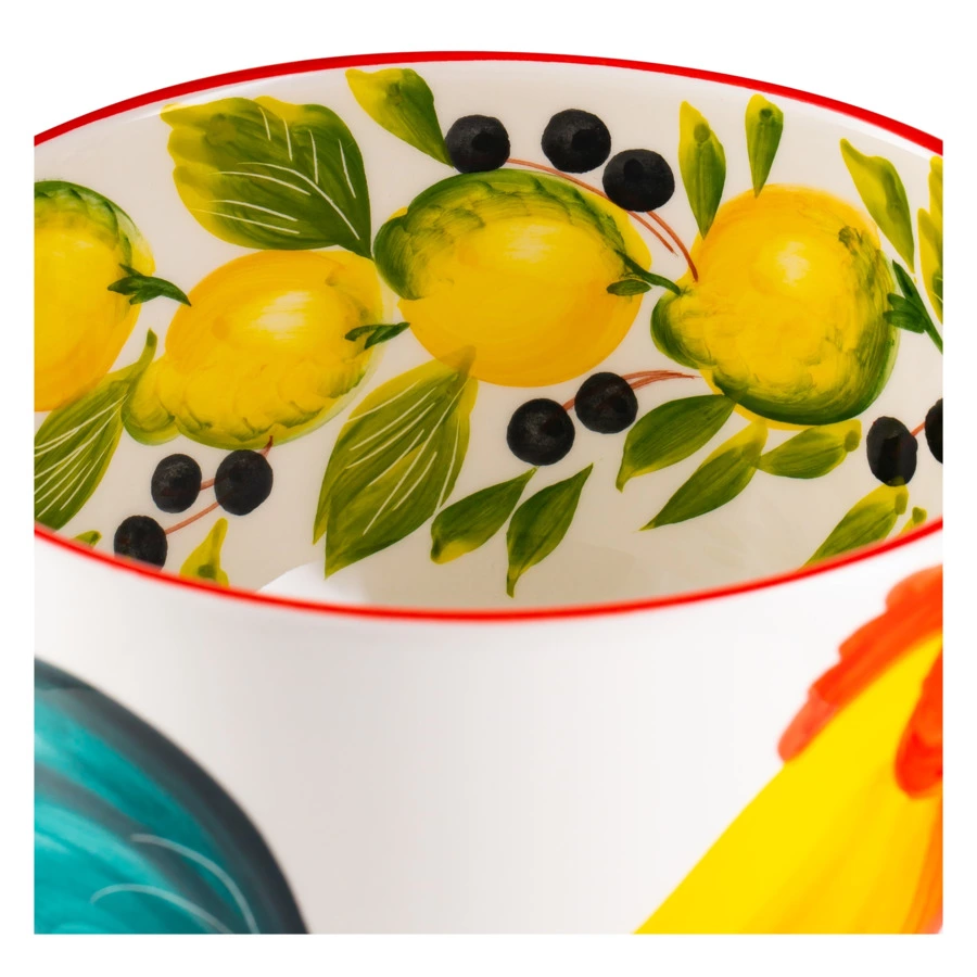 Салатник порционный Edelweiss Петухи 16 см, керамика