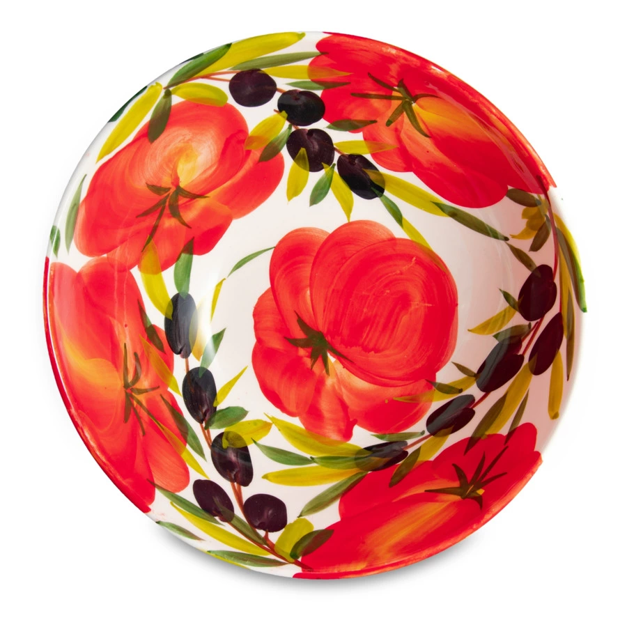 Салатник овальный Edelweiss Томаты и оливки 23,5х23,5 см, керамика