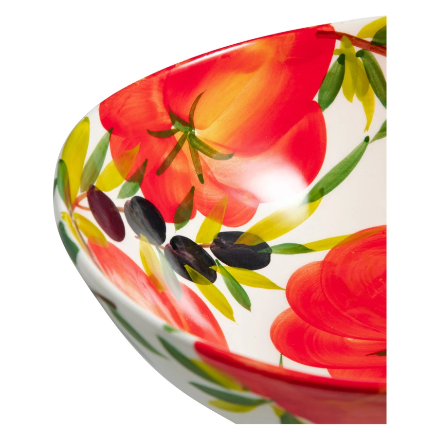 Салатник овальный Edelweiss Томаты и оливки 23,5х23,5 см, керамика