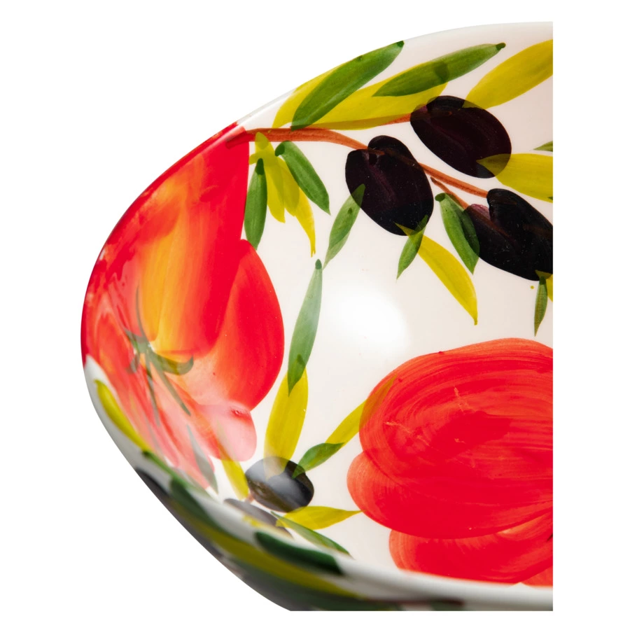 Салатник овальный Edelweiss Томаты и оливки 23,5х23,5 см, керамика