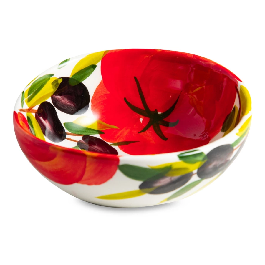 Салатник порционный Edelweiss Томаты и оливки 11 см, керамика