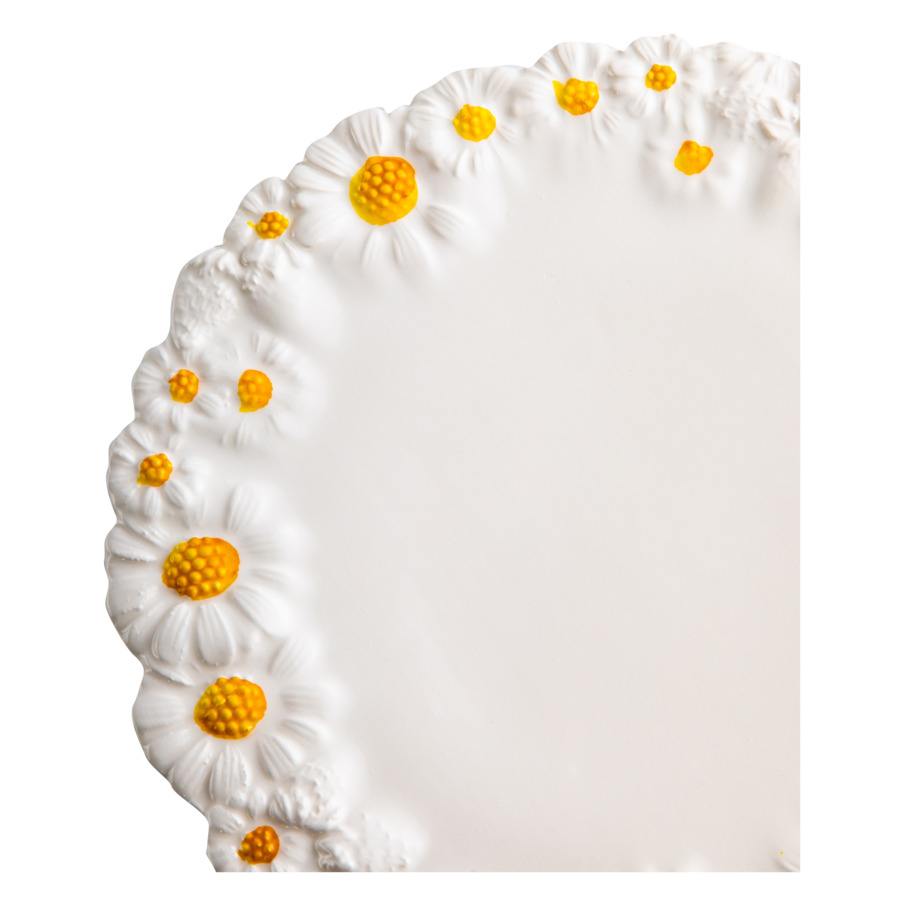 Тарелка закусочная Edelweiss Маргаритка 22 см, керамика, белая